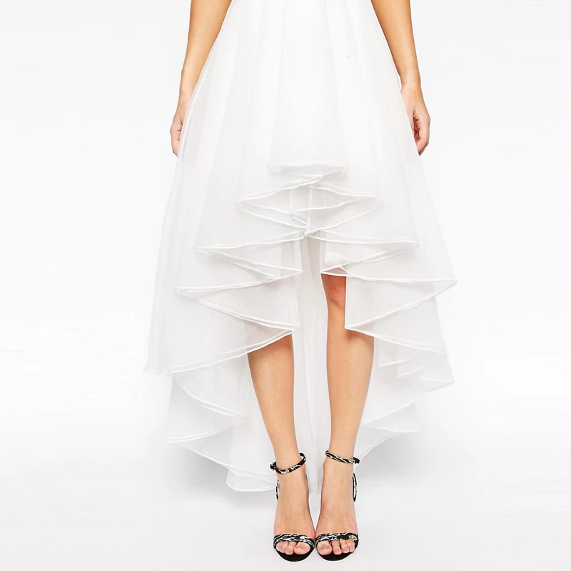Специальный дизайн шикарные платья из органзы юбки для модных женщин длина до пола длинная юбка оборки молния Летний стиль 2 слоя