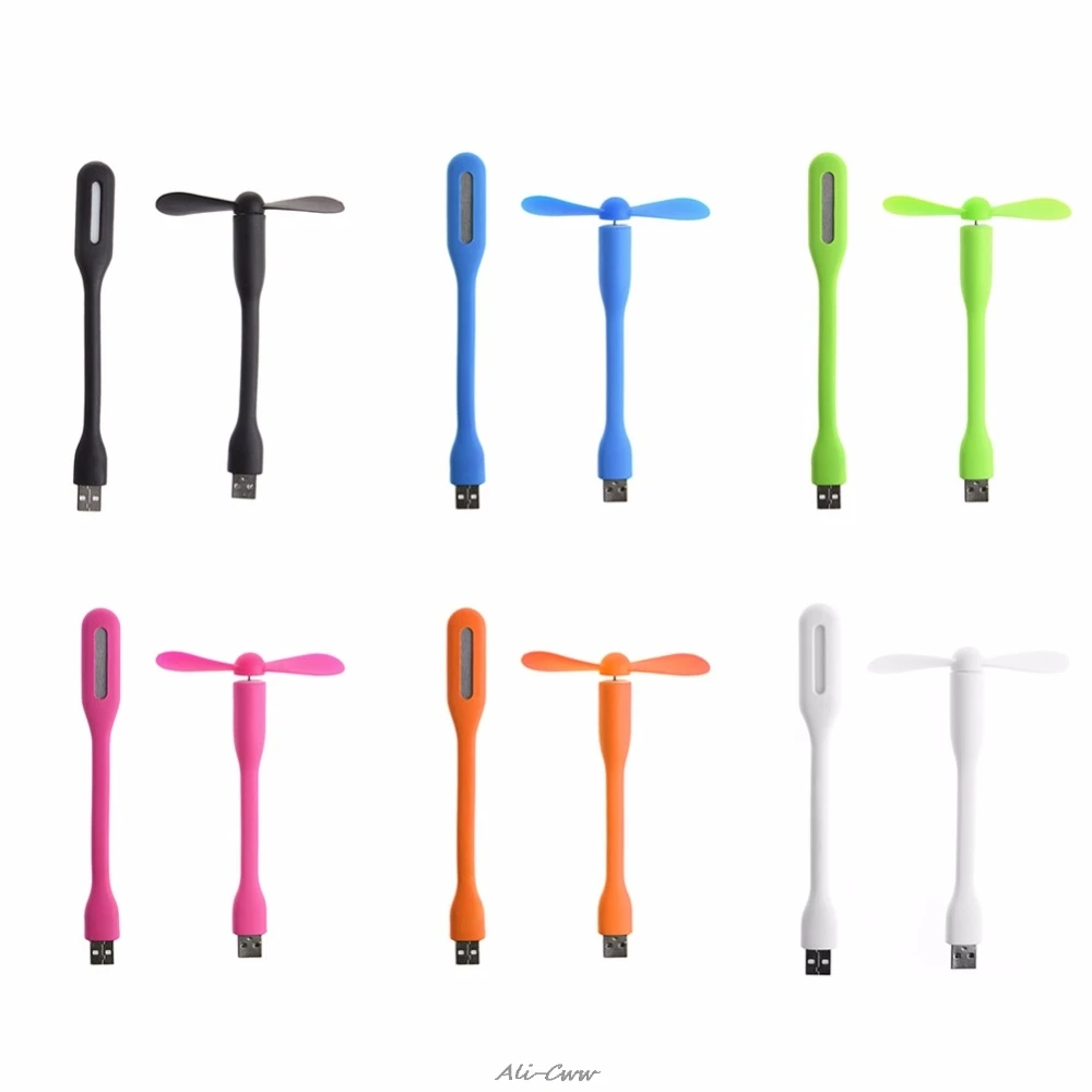 

Mini Flexible Bendable USB Fan USB LED Light Lamp For MacBook Laptop Notebook PC Power Bank