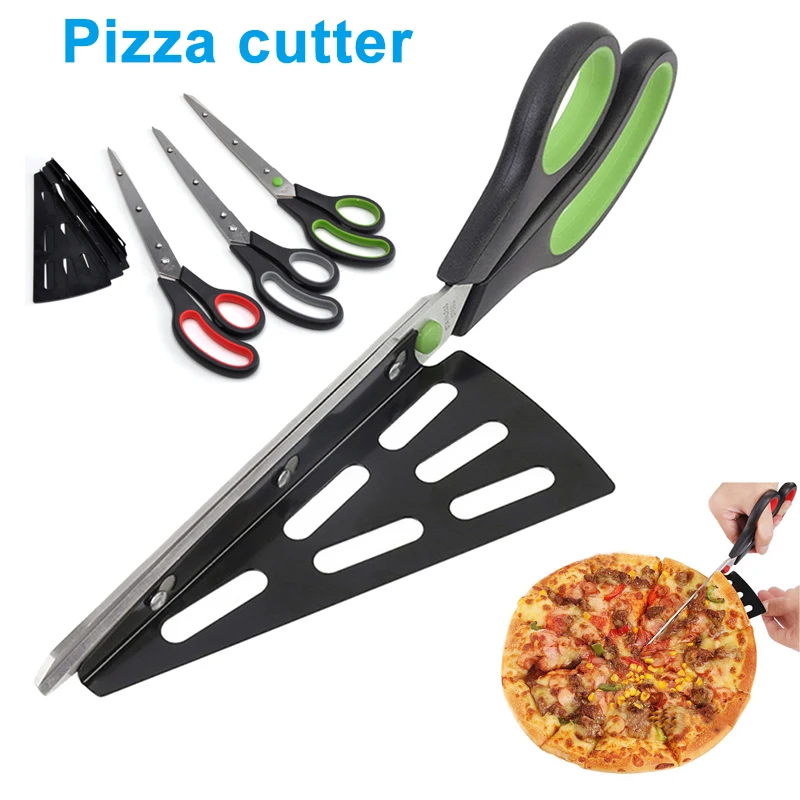 

1 Pcs Pizza Scissor Cutter Stainless Steel Scissor Cut Pizza with Detachable Spatula LBShipping