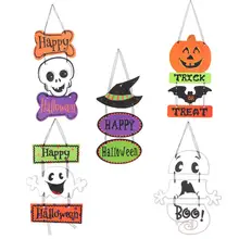 halloween decoration paper door hanging ornament halloween holiday party decoration hanging tag window decoration hanging strips