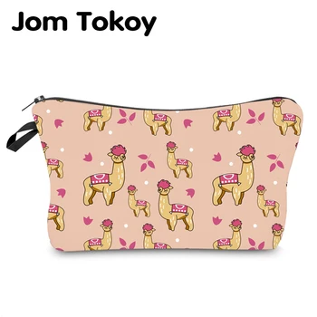

Jom Tokoy Water Resistant Makeup bag Printing Alpaca Cosmetic Bag Lovely Cosmetic Organizer Bag Women Multifunction Beauty Bag
