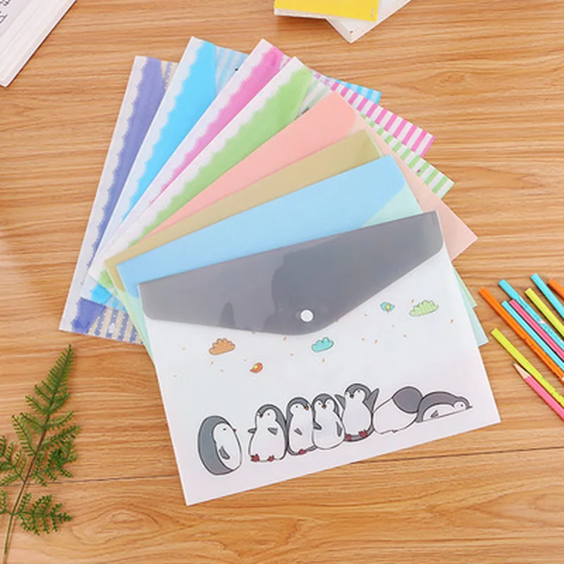 

1pcs Animal File Holder Stationery A4 Folders Cute Paper Storage Novelty PVC Bag Student File Organizer Kawaii Office Portfolio