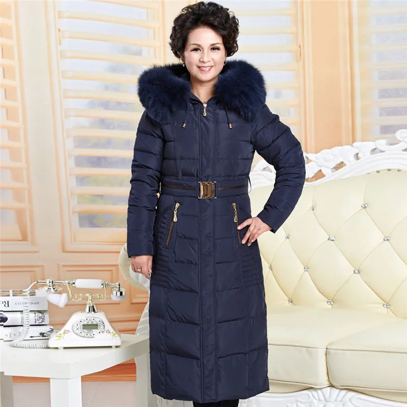 Fur collar Hooded jacket plus size 5XL casaco feminino,women winter parka,X-long Padded parka Thicker overcoat fashion TT1343