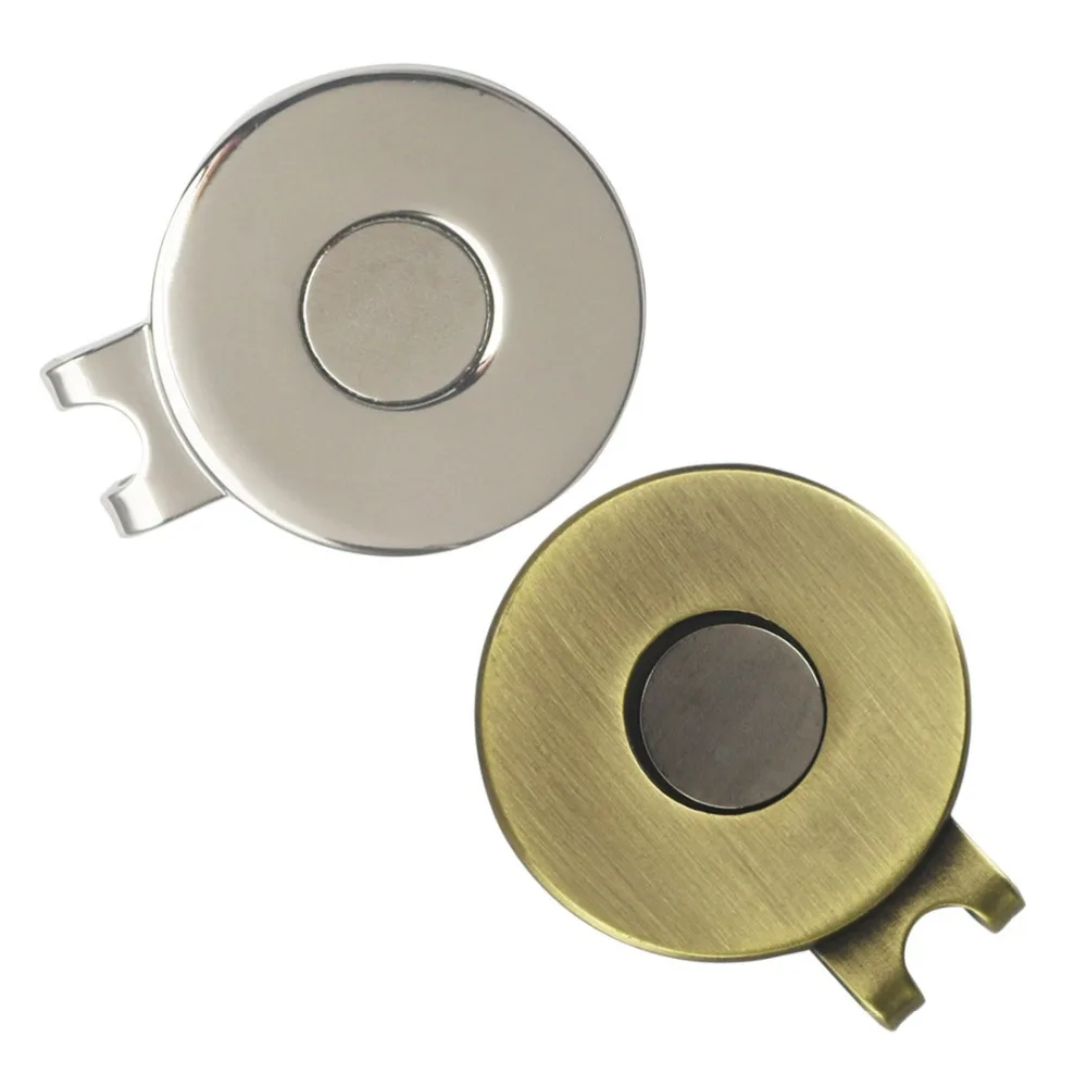 قوي المغناطيسي فضي اللون فارغة الغولف قبعة كليب و حاجب كليب ، ضياء 25.4 ملليمتر ، مناسبة لأي المعادن علامات كرة الغولف