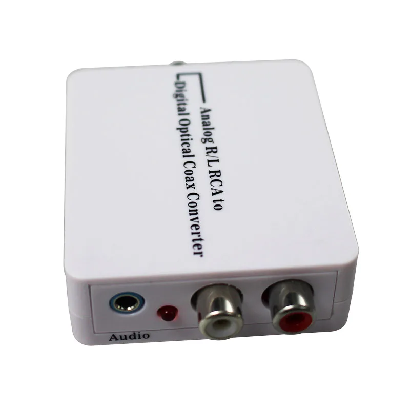 

2Pcs/Lot High Quality Analog to Digital Optical Coaxial Toslink Signal RCA L/R Audio Adapter Converter Free Shipping