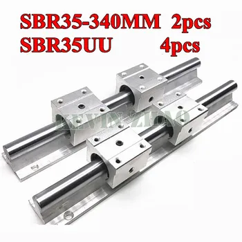 

SBR35 linear guide rail length 340mm 2pcs with SBR35UU 4pcs for CNC