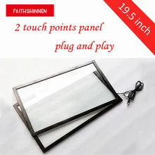 19," водонепроницаемый инфракрасный мульти сенсорный 2 сенсорные точки инфракрасный сенсорный экран Рамка наложения с 2 мм закаленное стекло соотношение 16:10