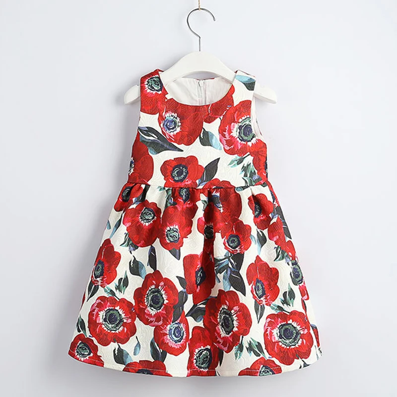 Beenira/Одежда для девочек; Новинка года; европейский и американский стиль; детское платье без рукавов в разноцветную полоску; дизайнерские Детские платья