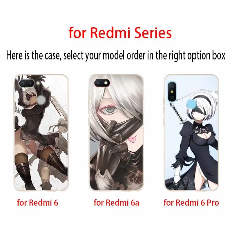 Мягкий силиконовый чехол для Xiaomi Redmi 9a 8a 7a 6a Note 9 8 7 6 5 Pro 9s 8t Модный nier automata|Бамперы| |