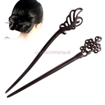 

Hair Stick Women Vintage Wood Hair Accessories Pin Handmade Carved Wooden#H056#