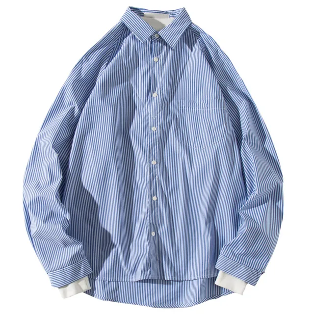 Autumn And Winter New Boutique Men's Warm Fashion Casual Shirt Simple