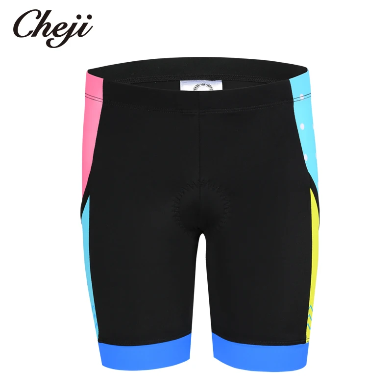 CHEJI/ Новое поступление, Детский комплект из джерси и шорт для велосипеда, летняя одежда с короткими рукавами для велоспорта, рубашки и комплекты с нижней частью - Цвет: Niluo shorts only