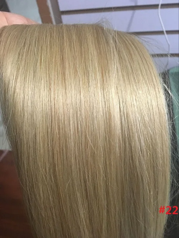 ZZHAIR 100 г-200 г 1"-28" волосы remy для машинного производства, 5 шт. в наборе, 9 клипсов, человеческие волосы для наращивания, Натуральные Прямые Волосы - Цвет: #22