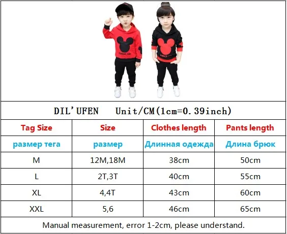 Весенне-осенние детские спортивные костюмы из 2 предметов г., модные толстовки с Микки-Маусом для маленьких мальчиков и девочек спортивный костюм комплект детской одежды для детей