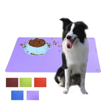 

Silicone Pet Food Pad Dog Feeding Mat Waterproof Rubber Large Pet Mat For Dog Cat Feeder Placemat Protects Your Floor