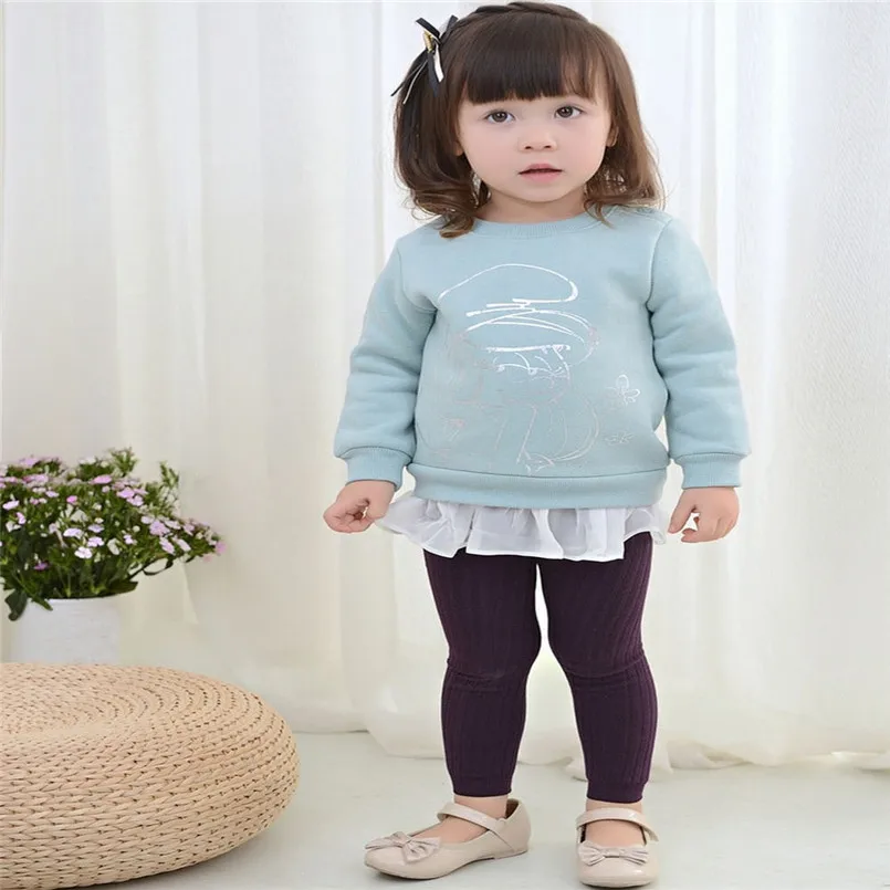 2018 New Fashion Baby Kids Pantyhose Tights Stockings Warm Cotton Solid Socks for Baby Girls Toddler Kids #25O10 #F (21)