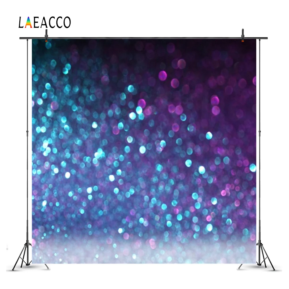 Laeacco темно синий блестящий свет Bokeh новорожденный фон для фотосъемки