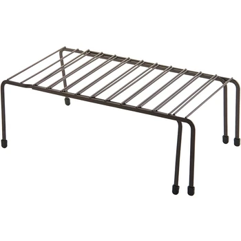 

Adjustable Kitchen Storage Rack Metal Cupboard Storage Shelf Non-Skid Spice Rack Single Layer Kitchenware Organizer Saving Spa