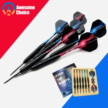 

Quality 6 pcs of Hard Tip Brass Darts 23g Professional Darts Indoor Sports Dart Needle for Sporting Game Match Gift Box