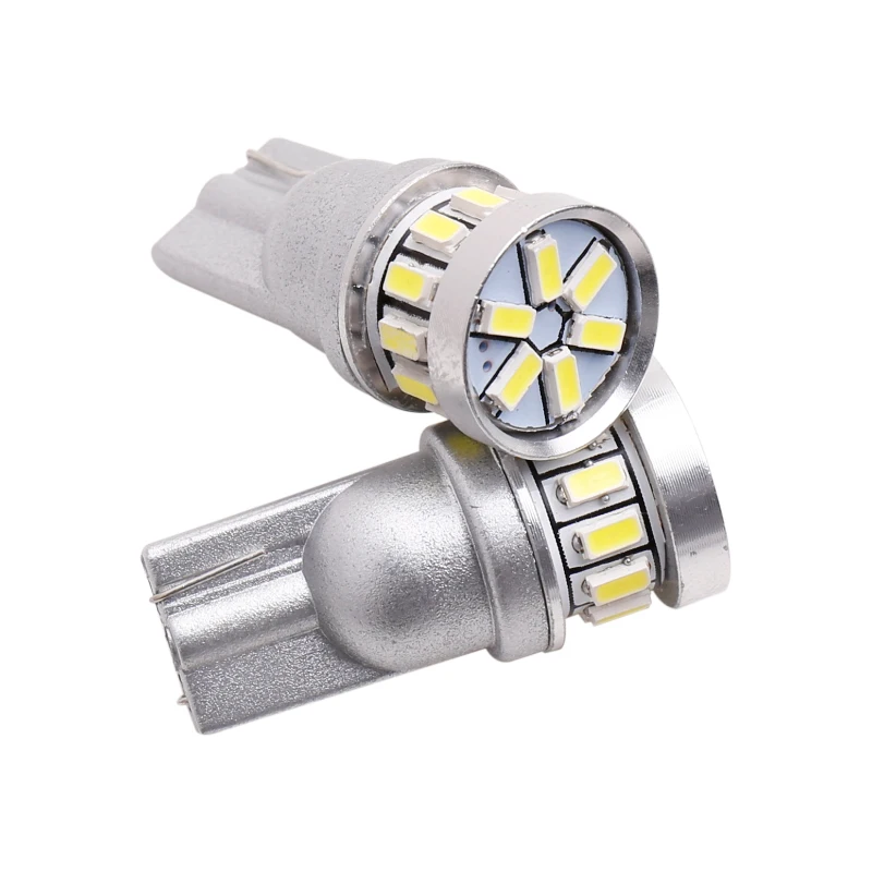 2pcs w5w led T10 LED Bulbs Canbus 18SMD 3014 For Car Parking Position Lights Interior Map Dome Lights 12V White Amber Blue Red (3)