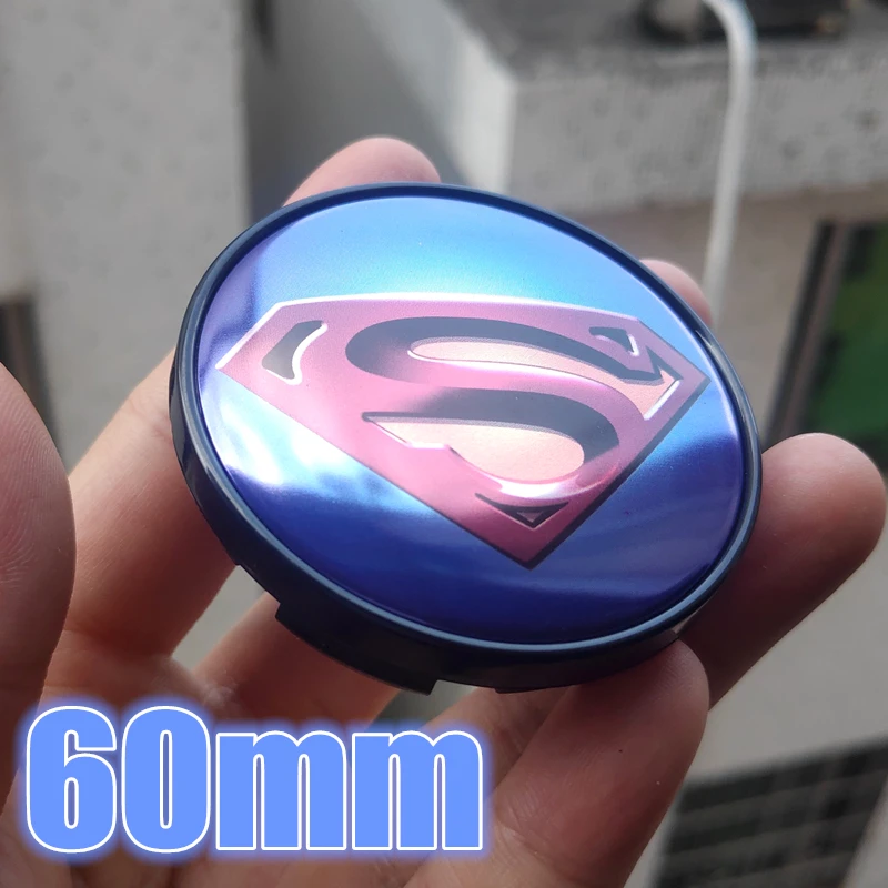

4 Pcs Superman Logo 60mm Custom Alloy Wheel Center Hub Cap for Skoda Alfa Romeo Rims Decoration Badge Accessories