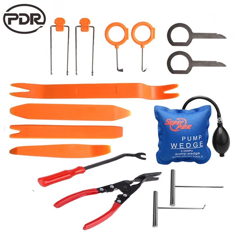 15 PCS /SET Locksmith Tools Super PDR Pump Wedge Lockpick Tools + Panel Removal Open Pry Car Dash Door Radio Trim Clip Tools Set 15 PCS /SET Locksmith Tools Super PDR Pump Wedge Lockpick Tools + Panel Removal Open Pry Car Dash Door Radio Trim Clip Tools Set