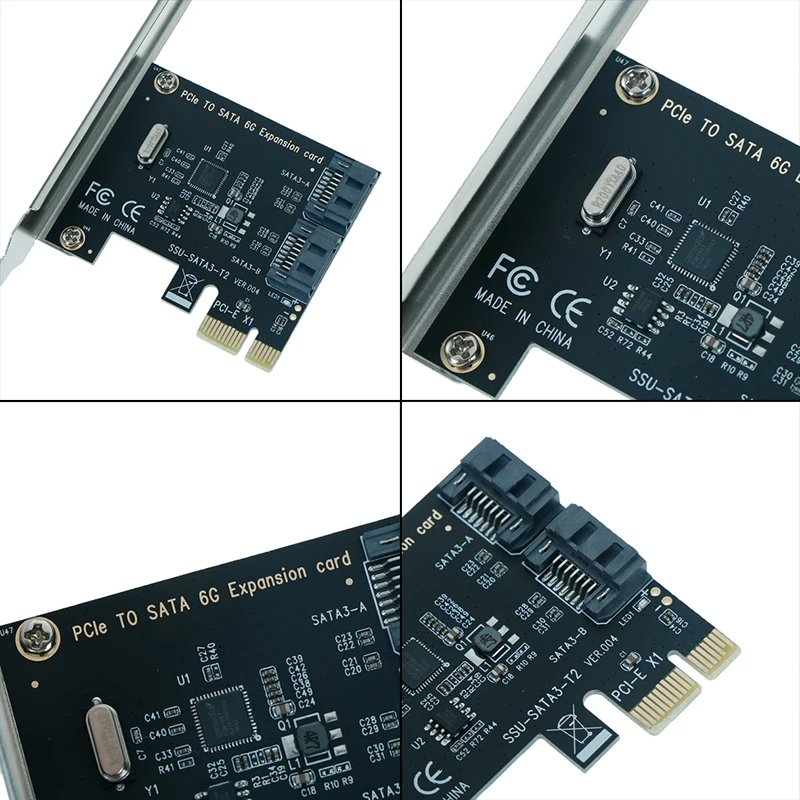 SATA плата расширения PCI express для SATA 3,0 2 порта Плата расширения PCI-E SATA 3 III адаптер SATA3 SATA контроллер