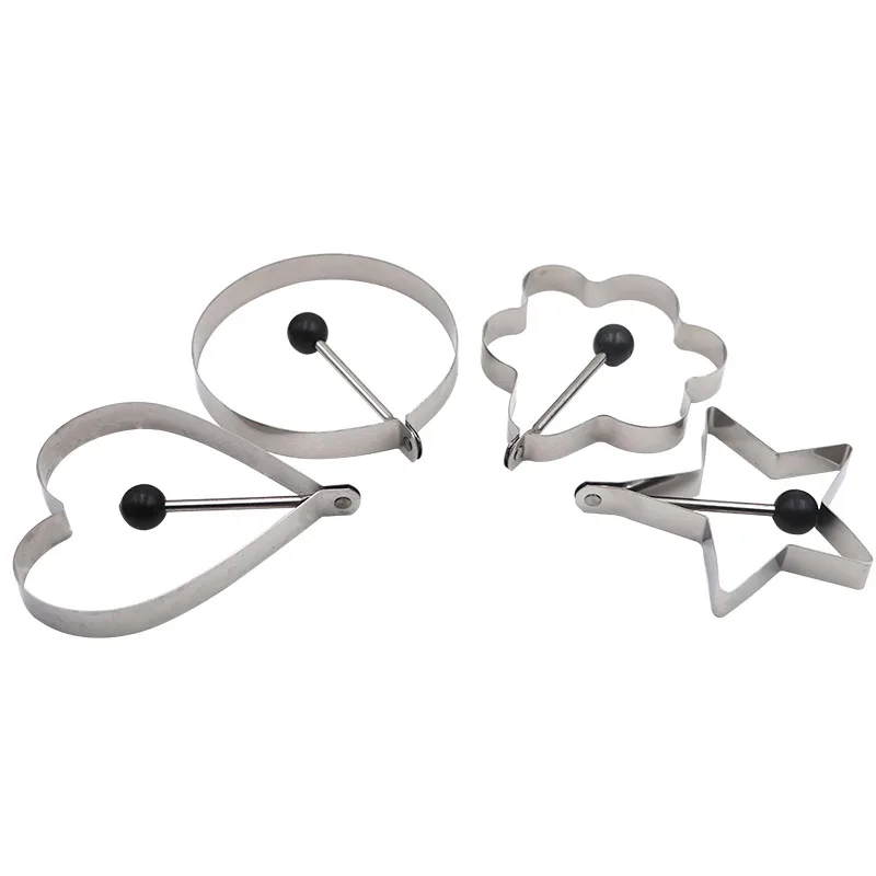 

Stainless Steel Fried Egg Molds Omelette Cake Tools Kitchen Gadgets 4 Kind of Shape DIY Kitchen Egg Pancake Breakfast