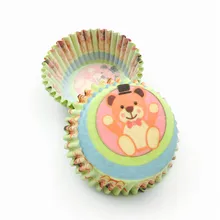 100 шт./лот Медведь кекс бумага для формы форма для выпечки формы для маффинов форма для торта, капкейков держатели торт для детского праздника отделочных работ