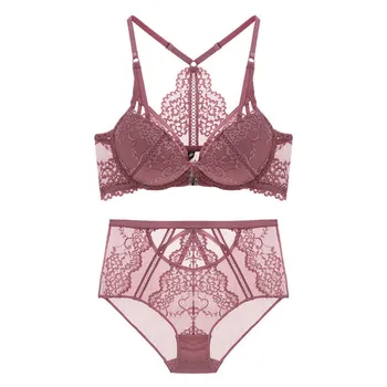 

Luxury New Lace Front Closure brassiere Comfortable Small Bra for Women Underwear Push Up Bra panty set