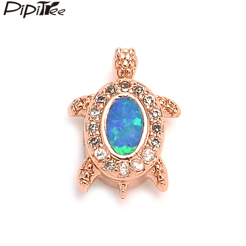 Новинка 2019 роскошные бусины Pipitree с голубым огненным опалом и фианитами подвески