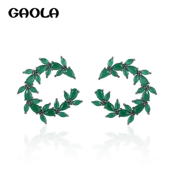 

GAOLA Fashion Jewelry Earring Flower Shape Earrings Cubic Zircon Stud Earring for Women Gift GLE7163Y