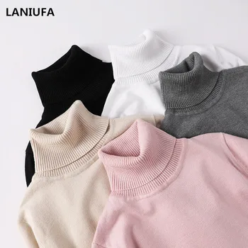 

Autumn Casual Sweater Women Knitted Turtleneck Sweater Casual Soft Turtlenek Jumper Slim Women Sweater Elasticity Pullovers Y640