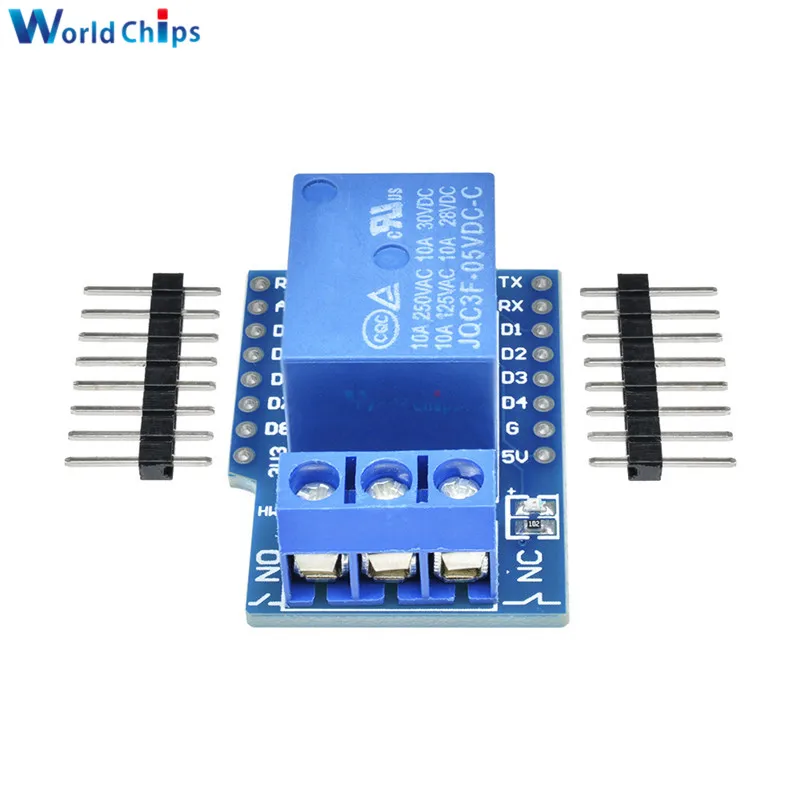Релейный Щит для Wemos D1 один канал мини модуля реле платы разработки Arduino ESP8266 1