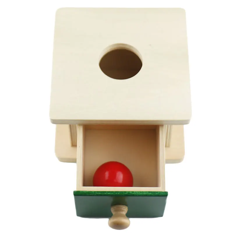 Wooden Montessori Infant Toys Montessori Imbucare Box with Ball Learning Educational Toys For Toddlers Birthday Gift MI2664H