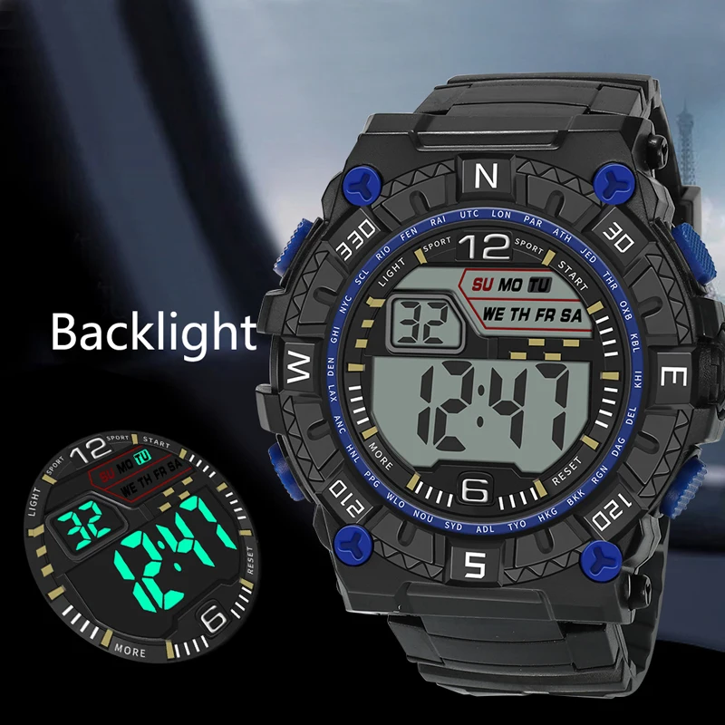 

Military Clock Men Watches Men LED Watch Electronic Digital Retro Style Relogio Electronics Males WirstWatch Relogio Masculino