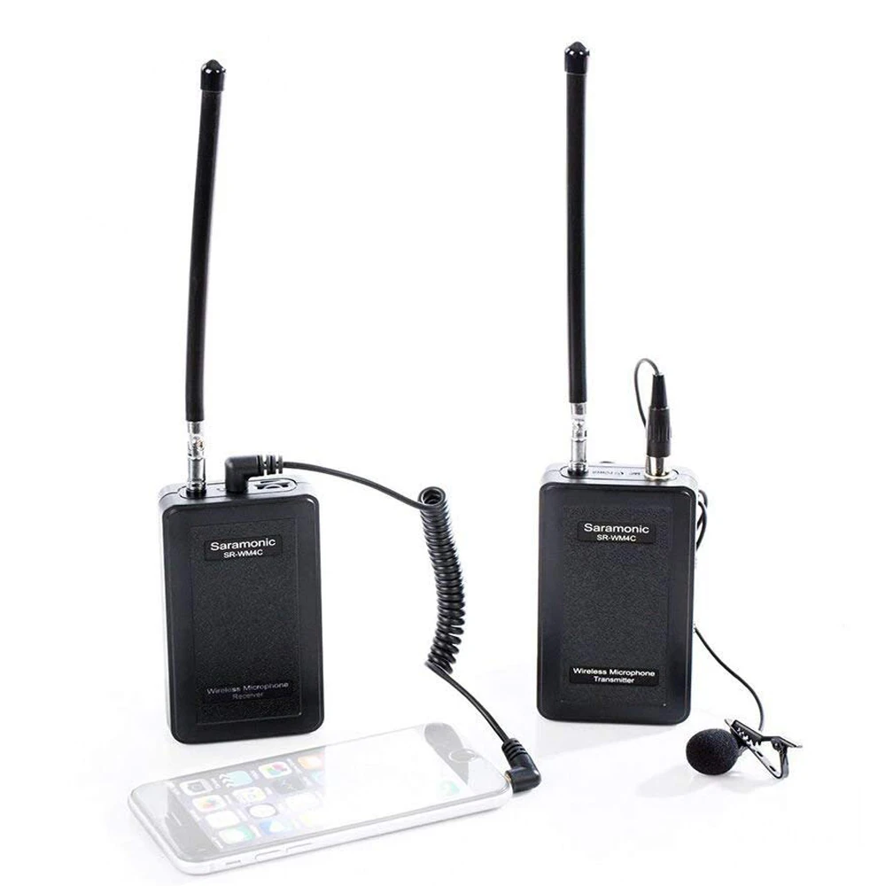 

Saramonic SR-WM4C Wireless Lavalier Microphone System for IOS Smartphone iPhone 8 7 7 plus 6 iPad and DSLR Cameras Camcorder
