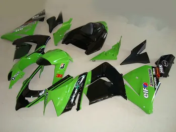 

Motorcycle Fairing kit for KAWASAKI Ninja ZX10R 04 05 ZX 10R 2004 2005 ABS Green gloss black Fairings set+gifts KN01