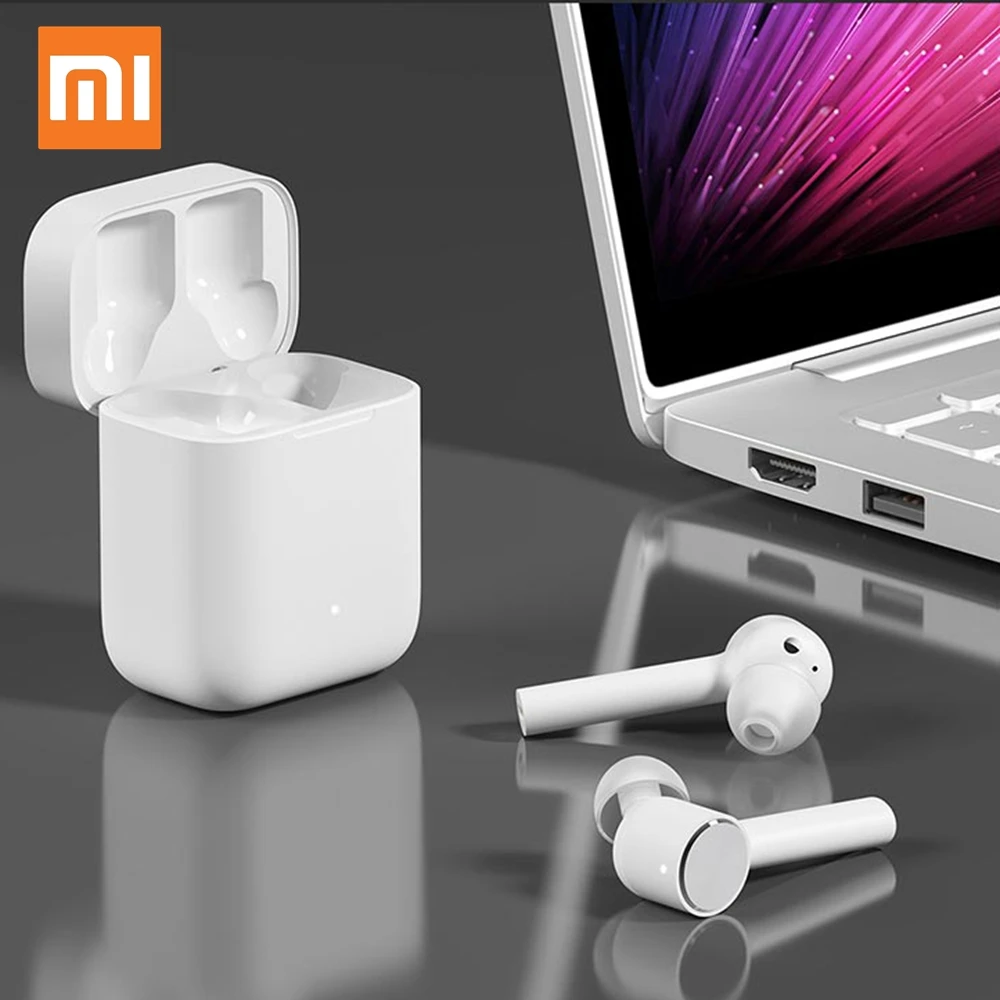 Fone de Ouvido Fones com Microfone com Caixa Carregamento para Iphone ar sem Fio Original Xiaomi Bluetooth