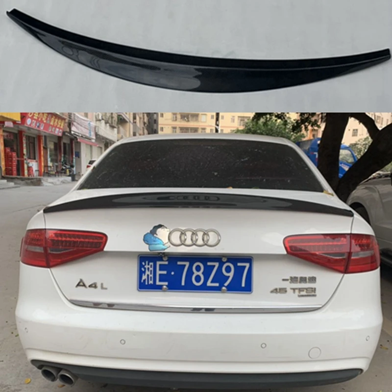 Для Audi S4 A4 B8 B8.5 4 Двери Седан 2009 2012 HK стиль высокое качество карбоновое волокно заднее крыло крыша задний ящик украшенный спойлер