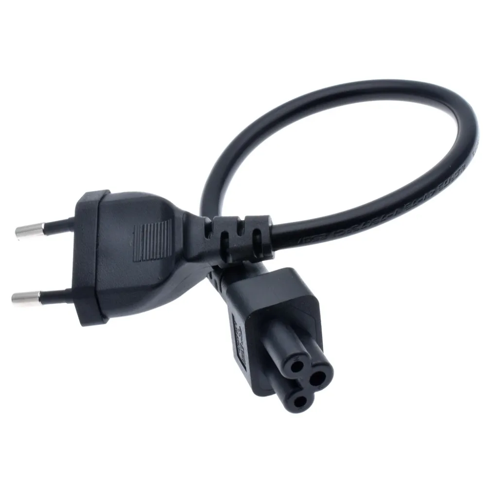 

CEE7/16 Euro 2 pin power cord plug to IEC 320 C5 mains lead cable for Notebook Power Supply, Europe EU German VDE approval