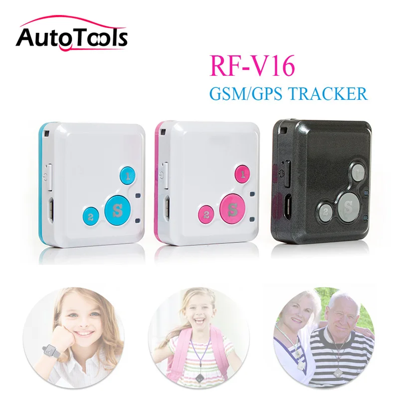 

Mini GPS tracker Personal Kids Child GSM GPRS GPS Tracker RF-V16 SOS Communicator 7 Days Standby Voice Monitoring via free ship