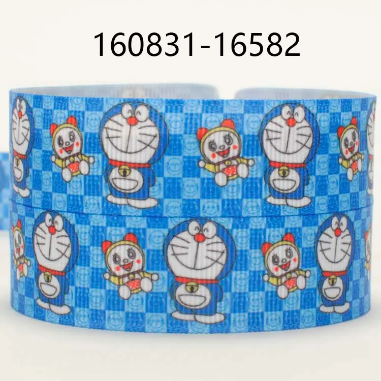 10 ярдов разные размеры живой мультфильм Дораэмон ленты печатных Grosgrain