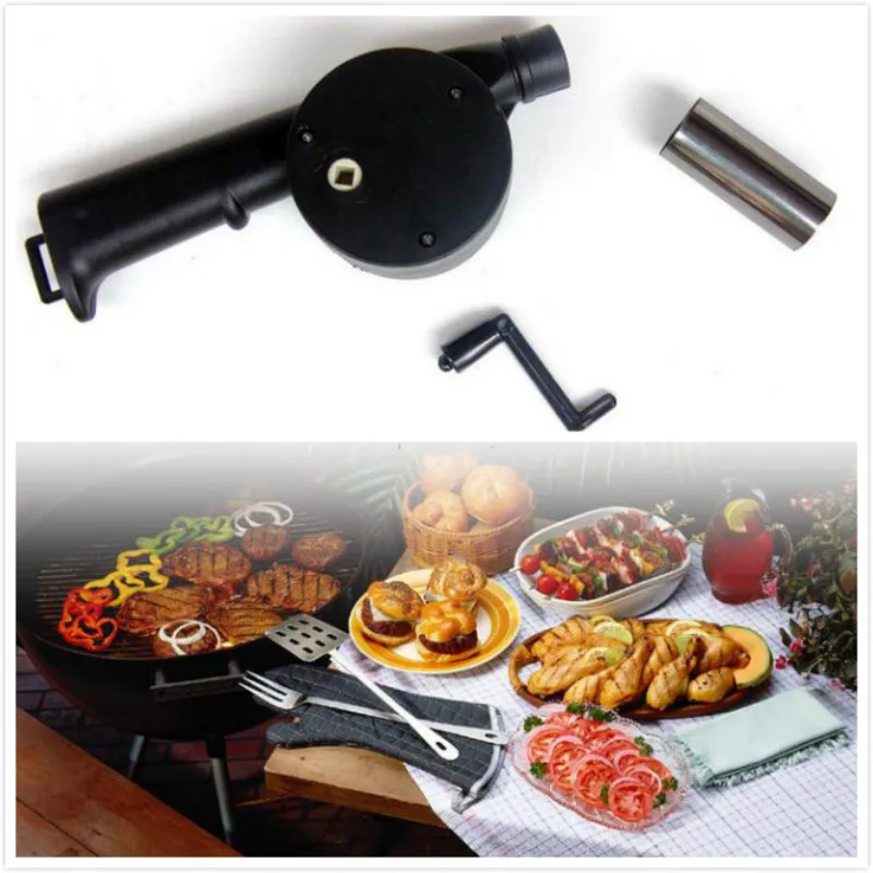 Hand Fan Starter Blower Barbecue Grill Fire Cranked Outdoor Picnic