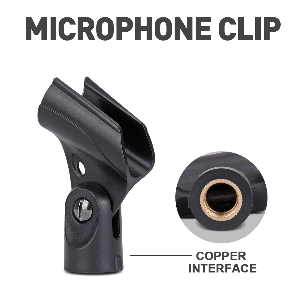 Stands Black Universal Microphone Clip Holder Clip for Handheld