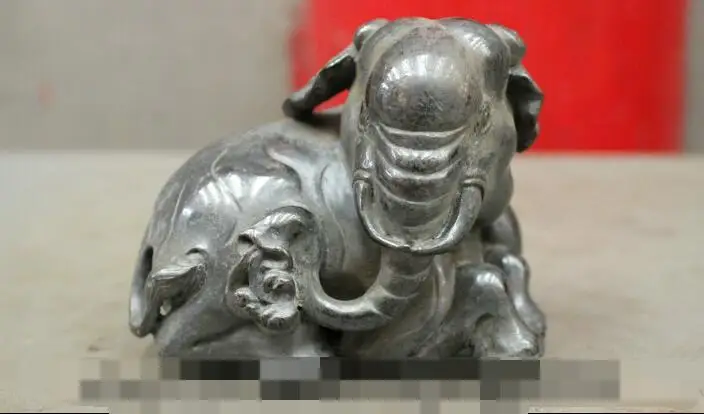 

S5335 Rare Chinese Classical 100% Pure Bronze JiXiang RuYi Elephant Statue Sculpture