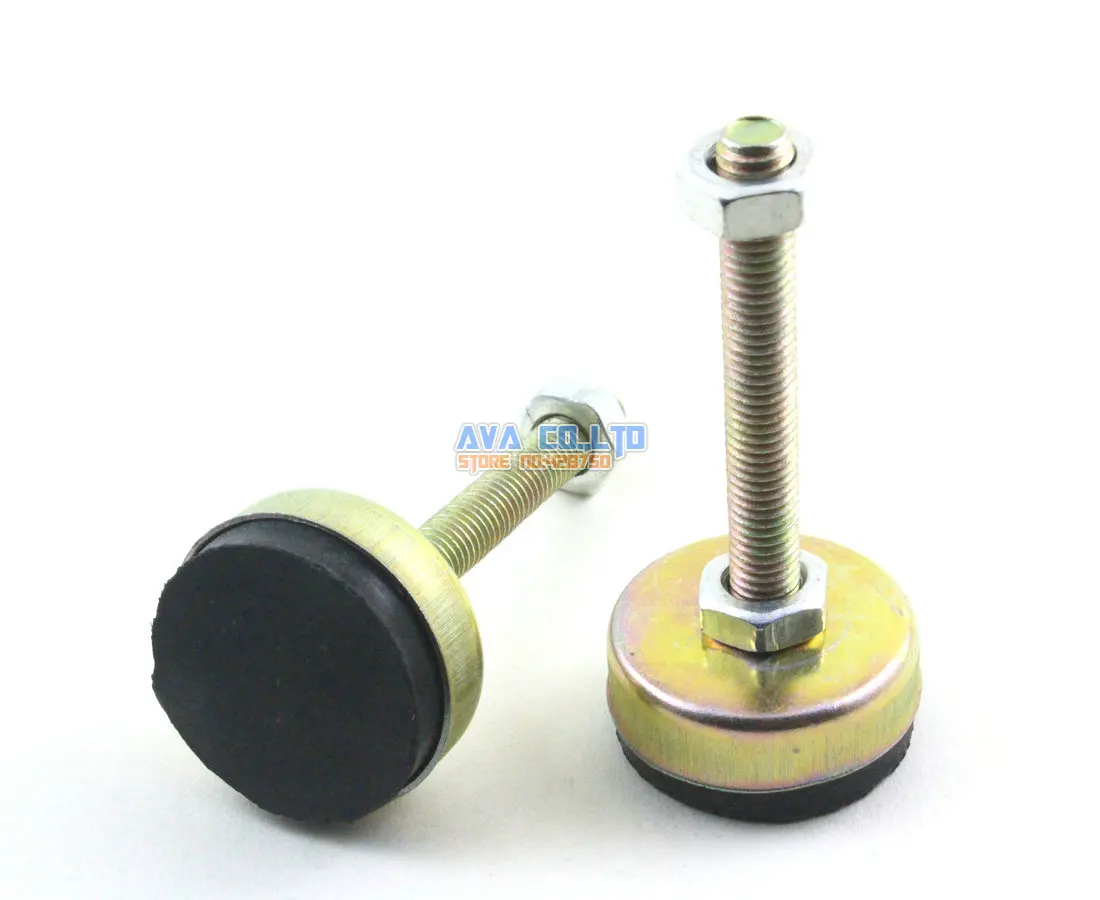 

4 Pieces 43mm Base M10x80mm Adjustable Anti Slip Lathe Leg Furniture Leveling Feet Pad