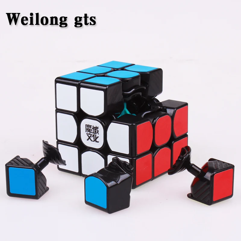 Moyu weilong gts головоломка магический скоростной куб 3x3x3 Professional развивающие cubo magico черные наклейки gts cube игрушки для детей