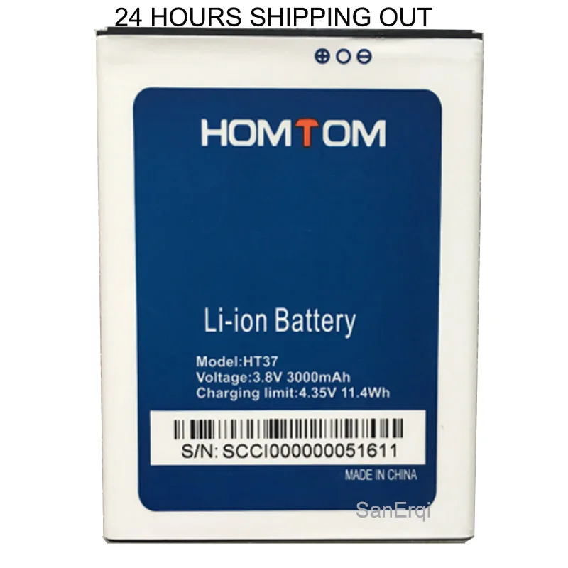 

SanErqi For homtom ht37 Battery 3000 mAh for homtom ht37, ht37 pro Smart Phone Battery