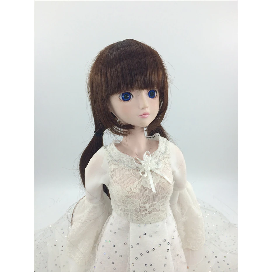 

LIMPOPO BJD SD wig 100% high quality high temperature fiber one knife bangs two ponytail micro roll 1/3 1/4 1/6 1/8 21 color